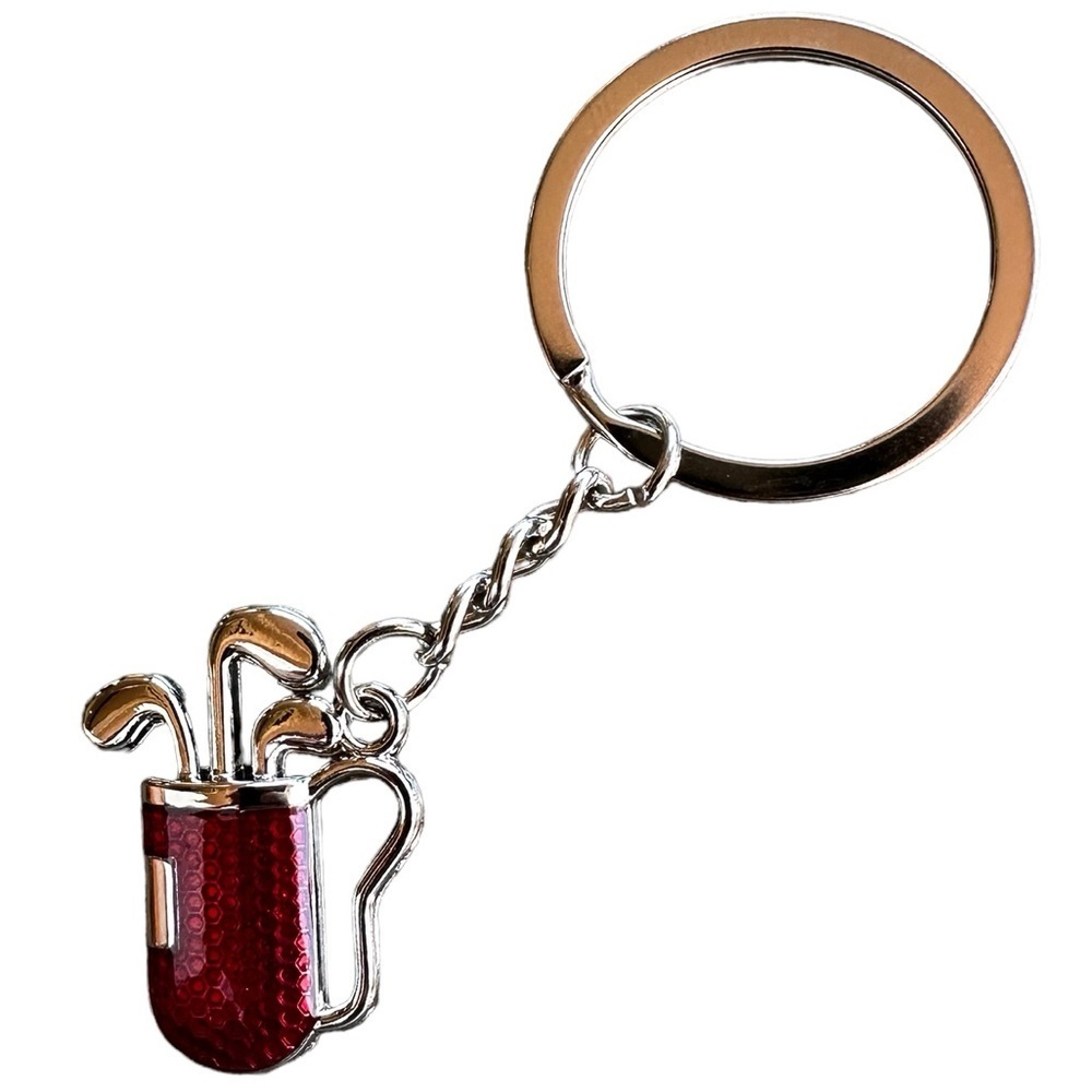 NWT Golf Clubs Keychain gold/green - Picture 5 of 6